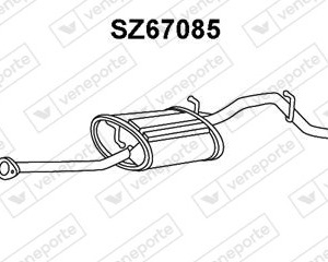 Silencieux arrière|VENEPORTE 1430072F00-1430072F10-14300M72F10-14300M72F11-14300N72F10