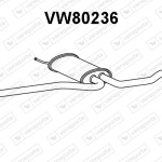 Silencieux central|VENEPORTE 3B0253409J-3B0253409N-