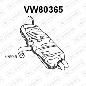 Silencieux arrière|VENEPORTE 1K6253609CM-1K6253609CT-