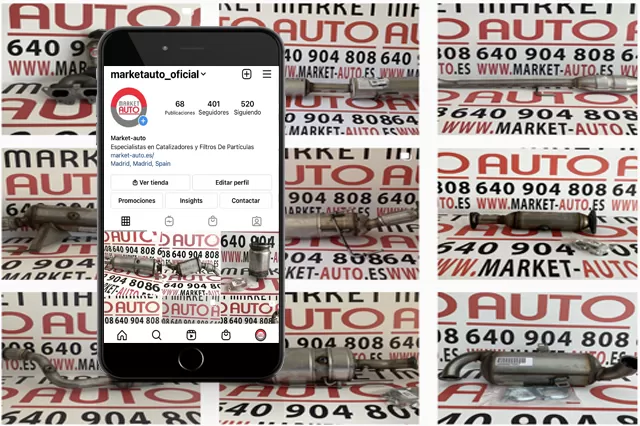 Sale of spare parts for automobiles, catalytic converters, (DPF), all brands
